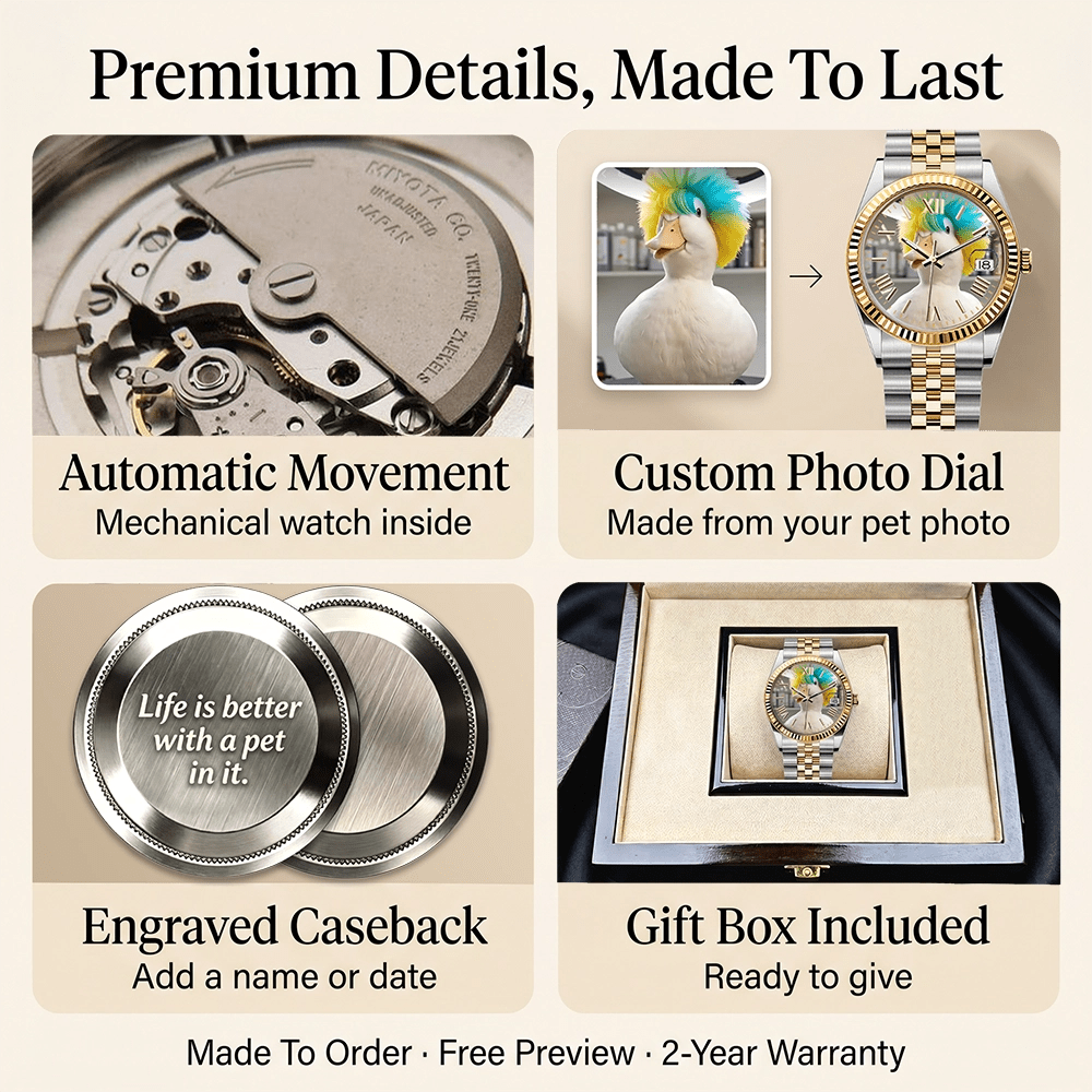 Daykeeper – Golden Pawprints - YATSSO CUSTOM WATCHES
