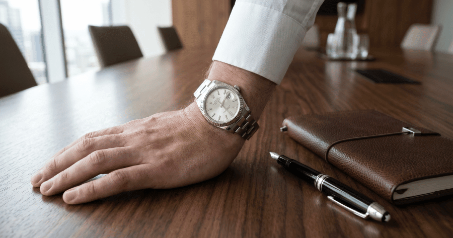 Silver Automatic Watch for a Management Promotion Gift