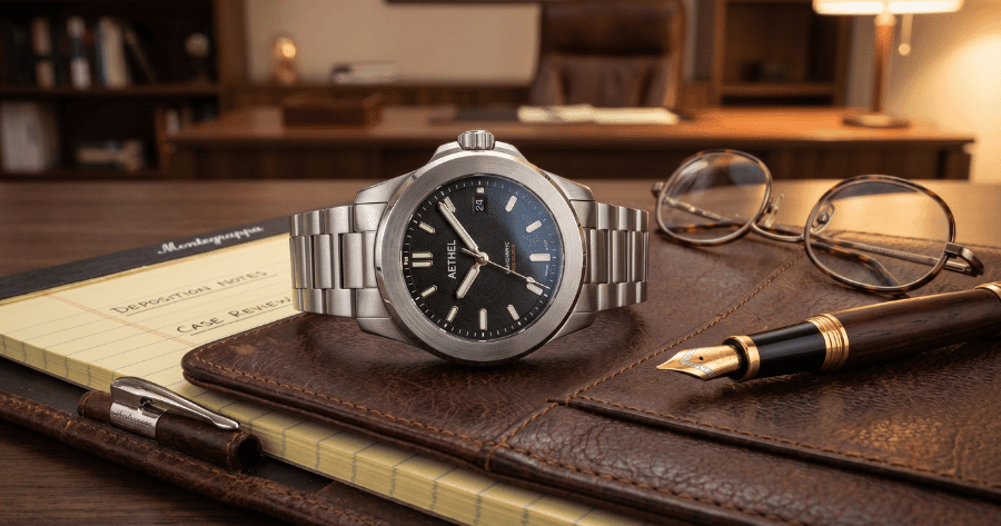 Stainless Steel Watch for Courtroom Lawyers