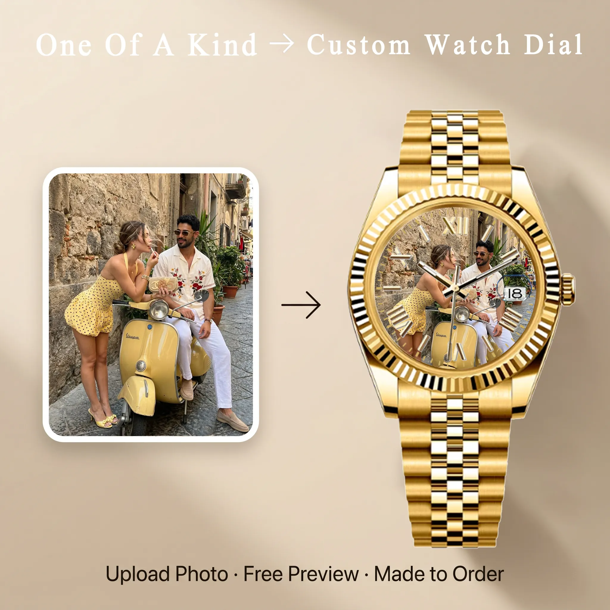 Montre automatique personnalisée de prestige « Gold Daykeeper Ordinary »