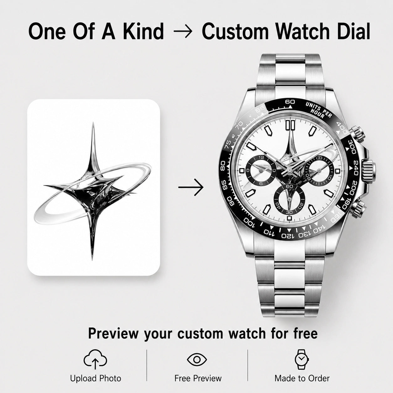 Chronomaster Silver Custom Watch