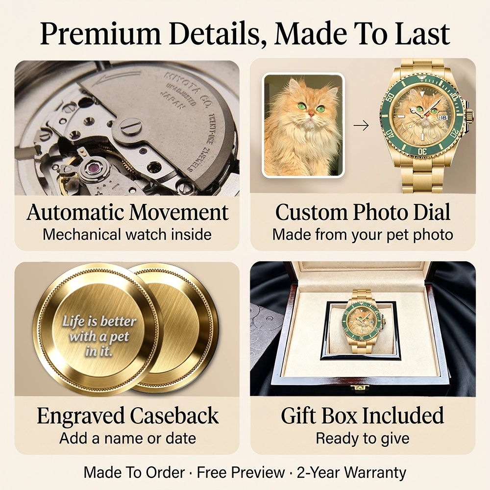 TIDEMASTER Custom Pet Photo Automatic Watch