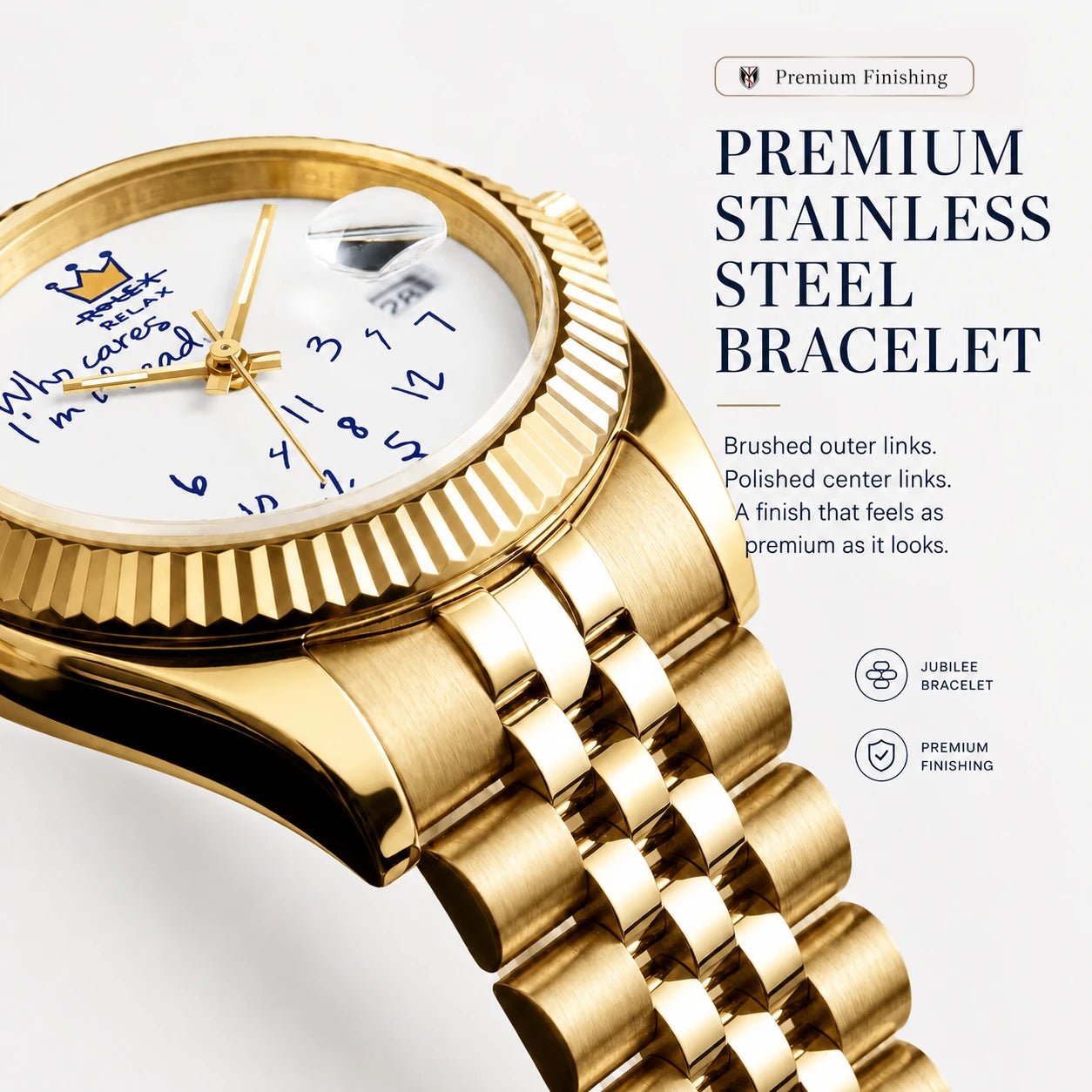 YATSSO Datejust CLASSIC RELAX - 40MM gold - YATSSO CUSTOM WATCHES