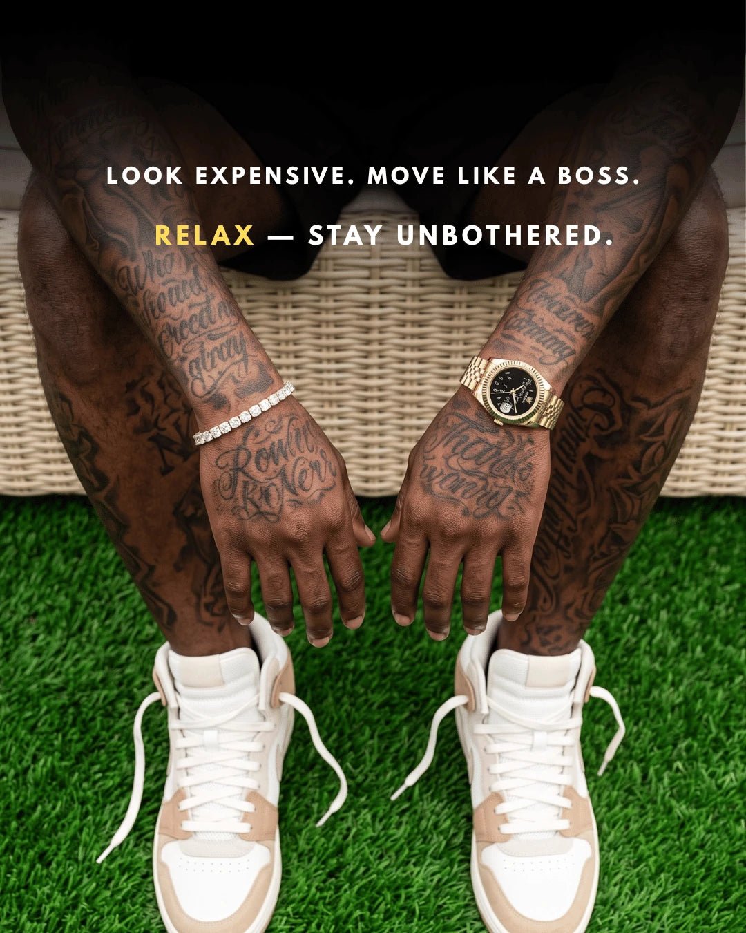 Yatsso Relax Automatic Who Cares Automatic Gold Watches - YATSSO CUSTOM WATCHES